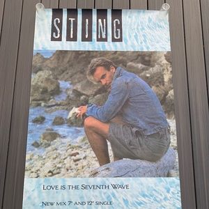 Vintage 1985 Sting Love is the Seventh Wave Giant Poster (40" x 60")